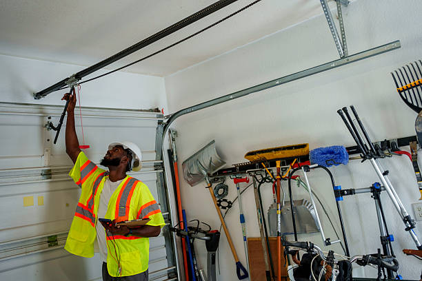 Professional Garage Door Panel Replacement technician working in Newburgh, IN